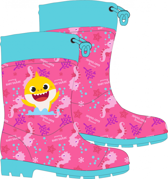 Cizme cauciuc cu siret Baby Shark [2]