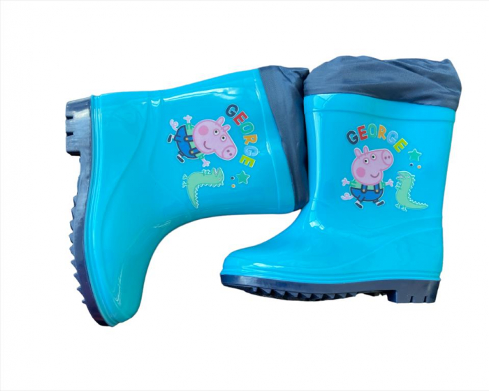 Cizme cauciuc cu siret Peppa Pig George [2]