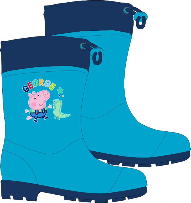 Cizme cauciuc cu siret Peppa Pig George [3]