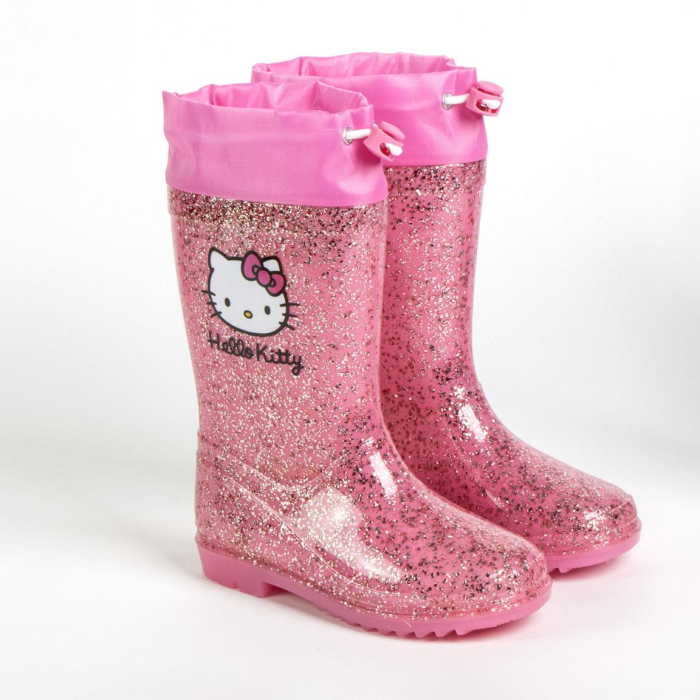Cizme cu slipici din PVC cu siret Hello Kitty [3]
