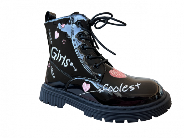Ghete imblanite din piele eco lacuita Cooles Girl [2]
