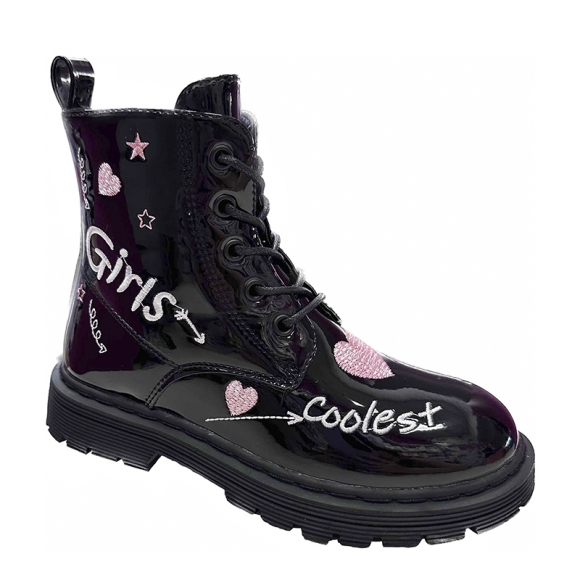 Ghete imblanite din piele eco lacuita Cooles Girl [7]