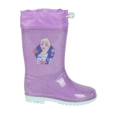Cizme PVC cu sclipici si siret Frozen Disney Elsa [1]