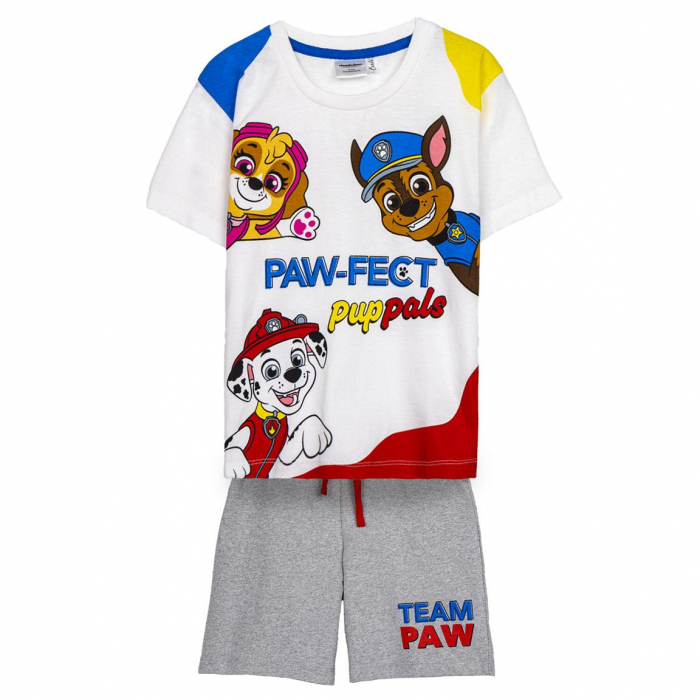 Compleu de vara, maneca scurta, amestec bumbac, Paw Patrol [2]