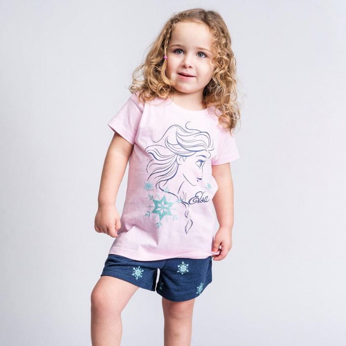 Complet de vara, maneca scurta, bumbac, Frozen Disney [4]
