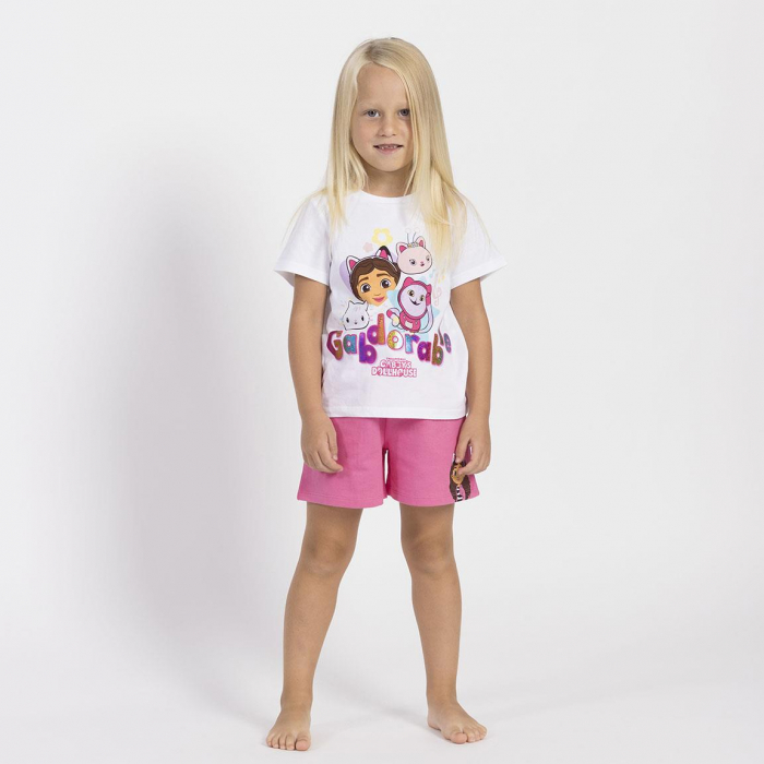 Compleu 2 piese din bumbac, maneca scurta Gabby's Dollhouse Adorable [3]