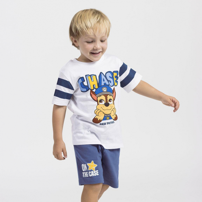 Compleu 2 piese din bumbac, maneca scurta Paw Patrol Chase [2]