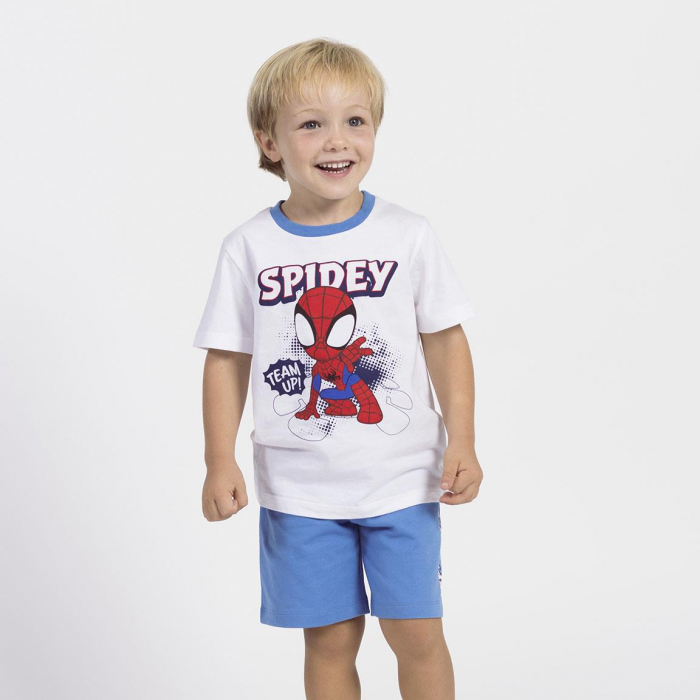 Compleu 2 piese din bumbac, maneca scurta Spidey Team Up [3]