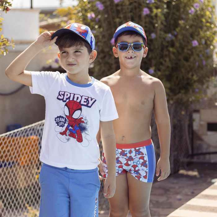 Compleu 2 piese din bumbac, maneca scurta Spidey Team Up [5]