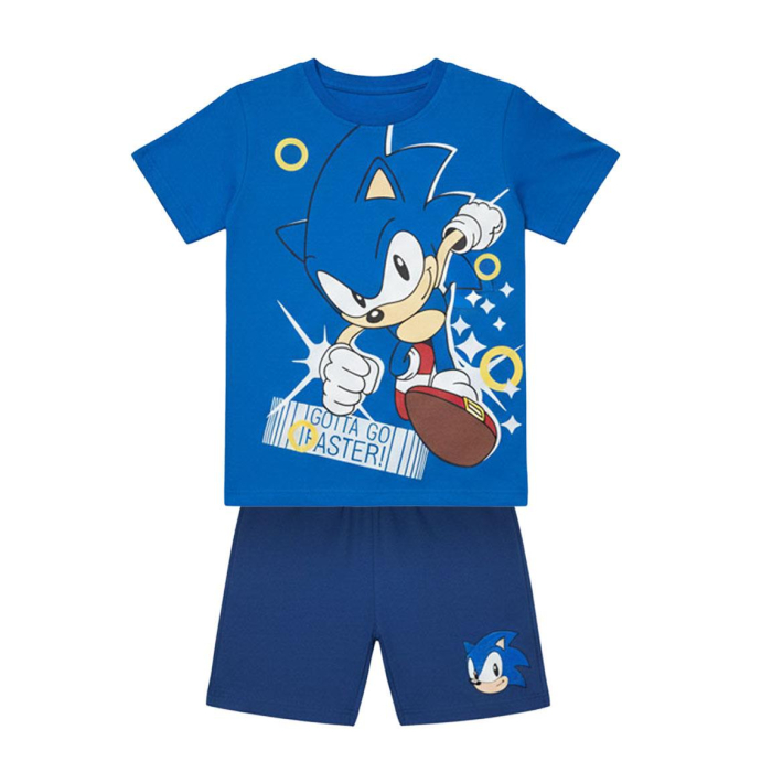 Compleu 2 piese din bumbac, maneca scurta Sonic Go Faster [3]