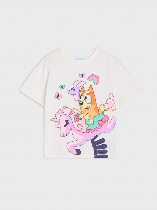 Compleu bumbac 2 piese cu maneca scurta Bluey and the Unicorn [2]