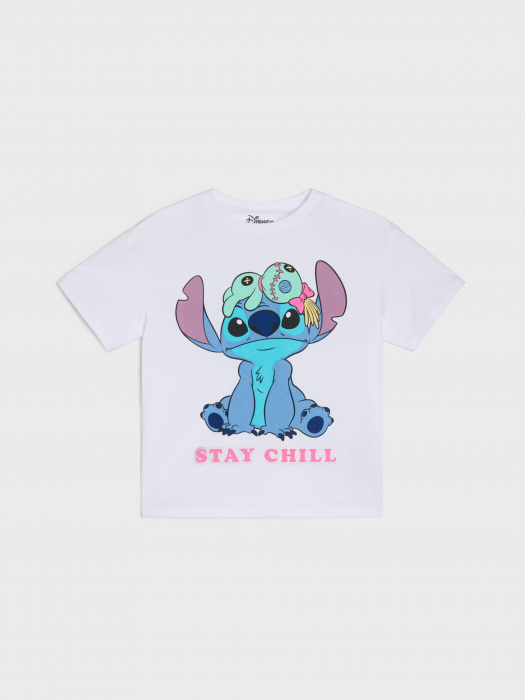 Compleu bumbac 2 piese cu maneca scurta Lilo & Stitch Stay Chill [4]