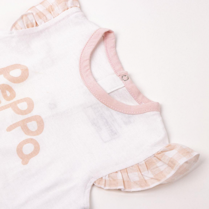 Compleu de vara, maneca scurta, bumbac, bebe Peppa Pig [3]