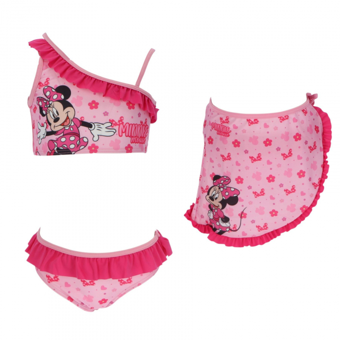Costum baie 2 piese cu sarong, Minnie Mouse [1]