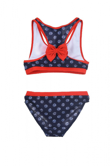 Costum baie 2 piese Minnie Mouse cu fundita [2]