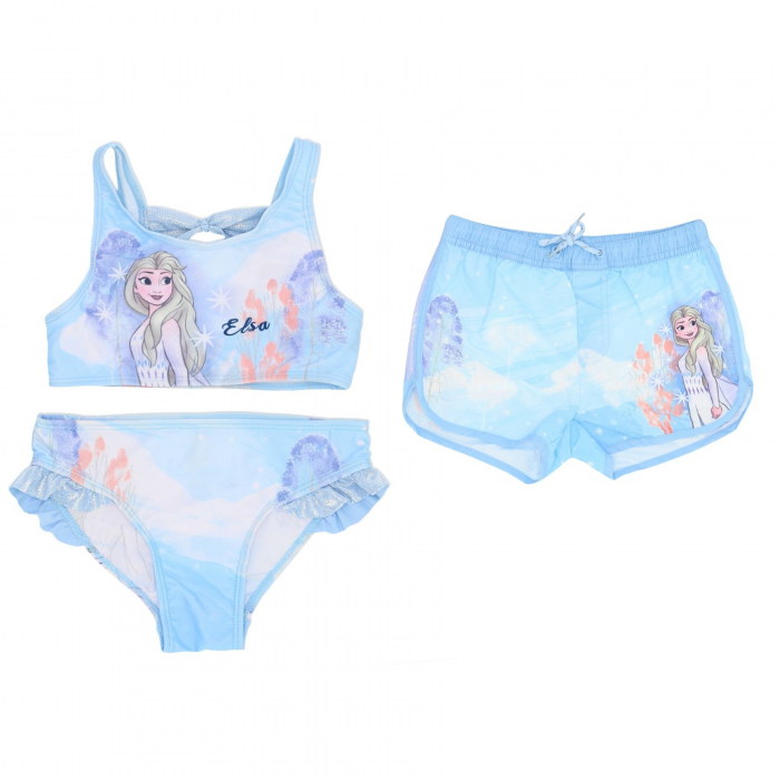 Costum baie 2 piese si pantaloni scurti Frozen Disney [4]