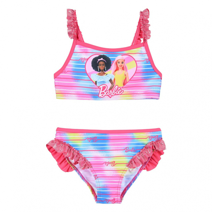 Costum baie din 2 piese Barbie cu volanase [1]
