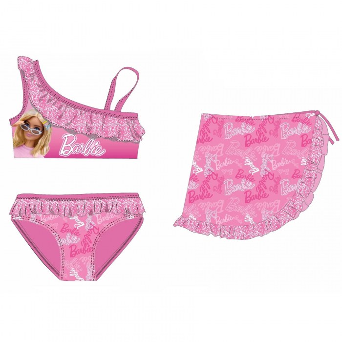 Costum baie 2 piese cu sarong, Barbie [4]