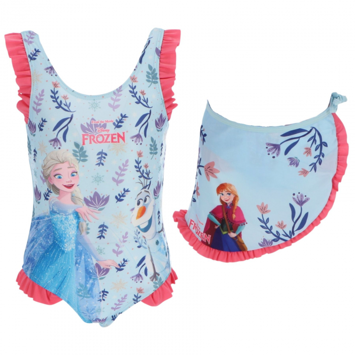 Costum baie intreg cu sarong, Frozen Disney [1]