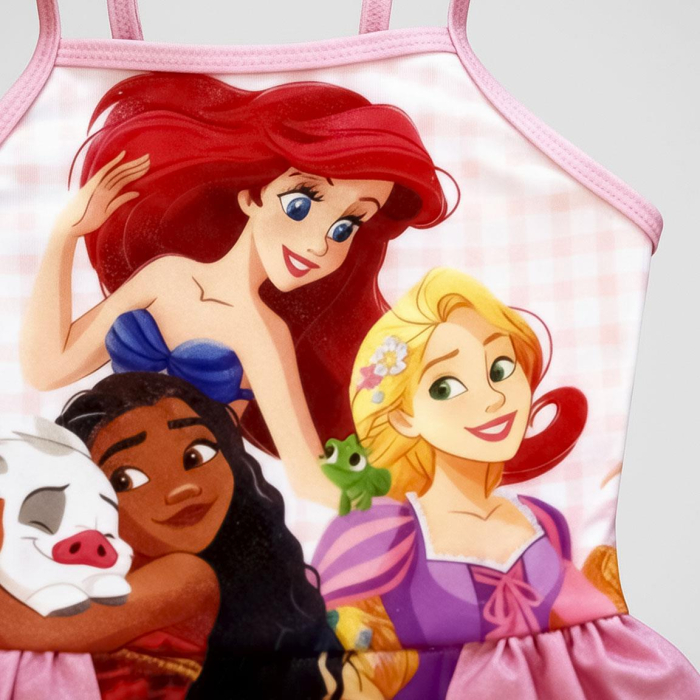 Costum baie intreg cu volanas Mica Sirena si Printesele Disney [3]
