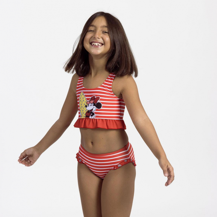 Costum de baie 2 piese cu bustiera, Minnie Mouse Disney [3]
