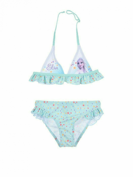 Costum de baie 2 piese cu volan Frozen [3]