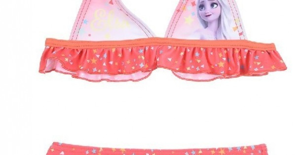 Costum de baie 2 piese cu volan Frozen [3]