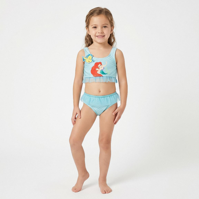 Costum de baie 2 piese Printesele Disney, Ariel Mica Sirena [5]