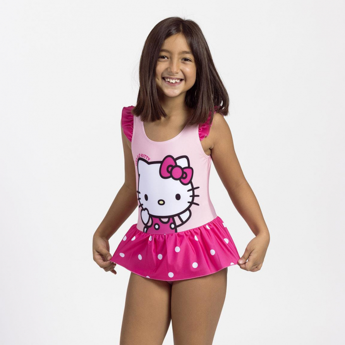 Costum de baie cu fusta, intreg Hello Kitty [3]