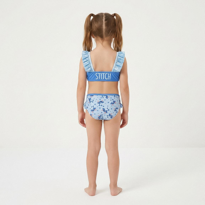 Costum de baie cu valanase pentru fete, 2 piese Stitch [6]