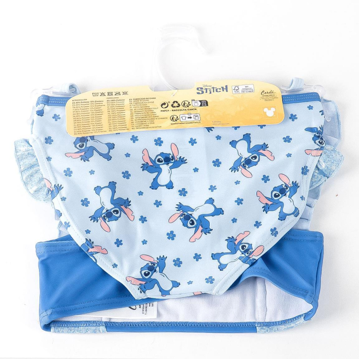Costum de baie cu valanase pentru fete, 2 piese Stitch [8]