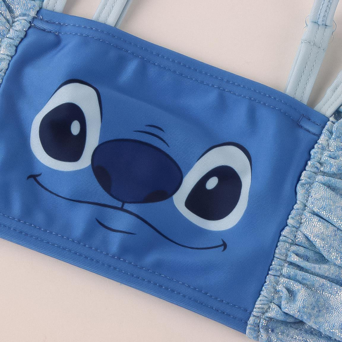 Costum de baie cu valanase pentru fete, 2 piese Stitch [3]