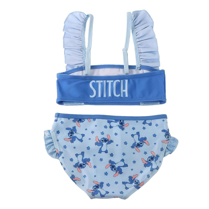 Costum de baie cu valanase pentru fete, 2 piese Stitch [2]