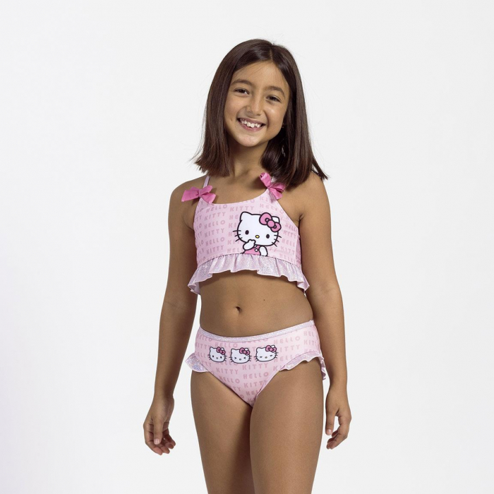 Costum de baie fete cu fundite, 2 piese Hello Kitty [3]