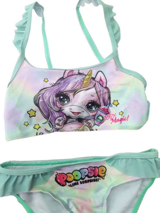 Costum de baie pentru fete, 2 piese cu volan Poopsie [2]
