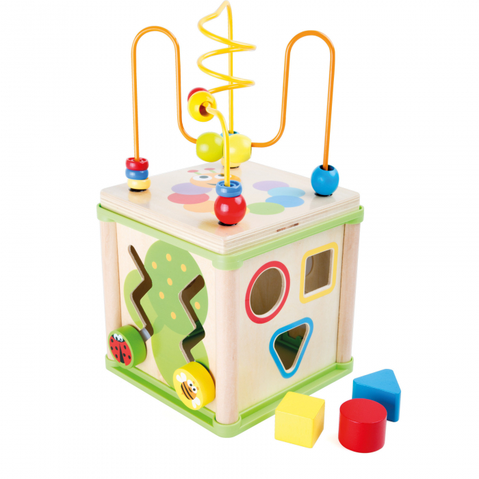 Cub educativ din lemn, 5 pozitii de joaca [2]