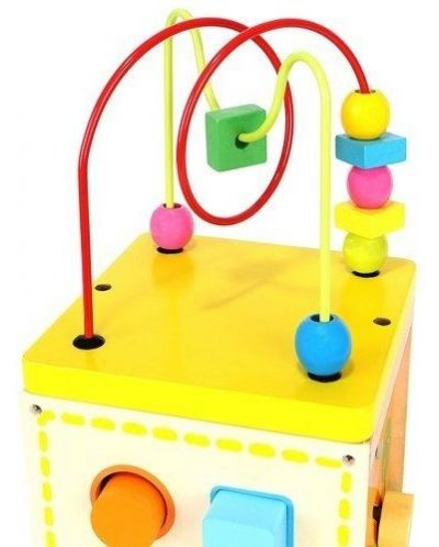 Cub sortator educativ 5 in 1 din lemn, 17╤à17╤à30 cm [3]