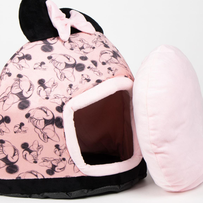 Culcuș tip peșteră pentru câini cu design Minnie Mouse [4]