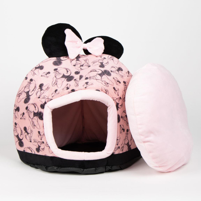 Culcuș tip peșteră pentru câini cu design Minnie Mouse [3]