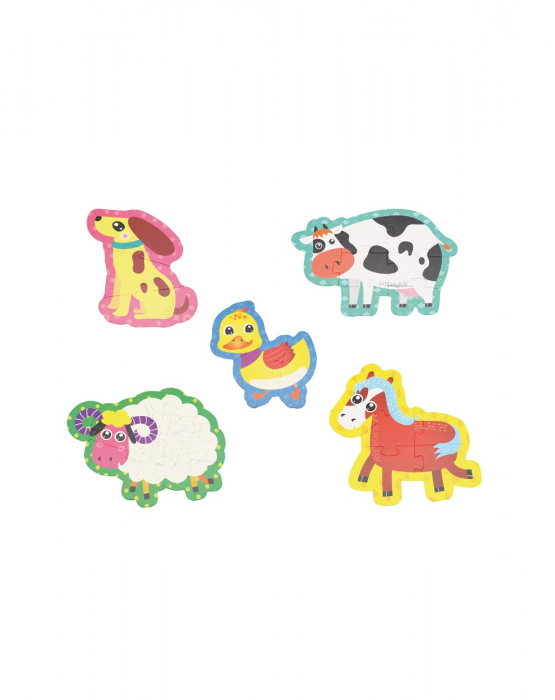 Cutie cu 6 puzzle-uri, 28 piese, Ferma [2]