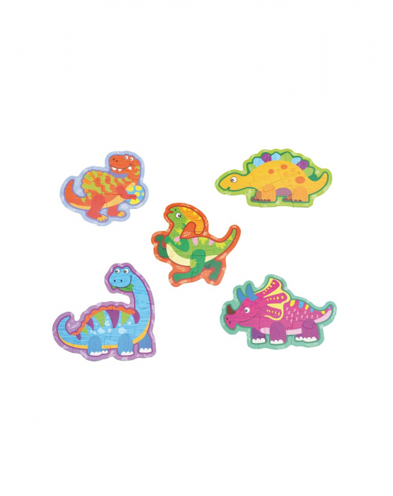 Cutie cu 6 puzzle-uri, 30 piese, Dinozauri [2]