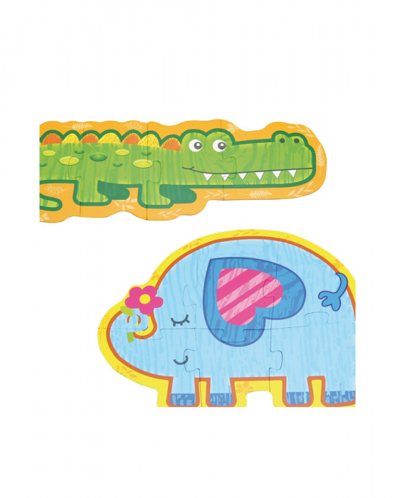 Cutie cu 6 puzzle-uri, 27 piese, Animale din padure [3]