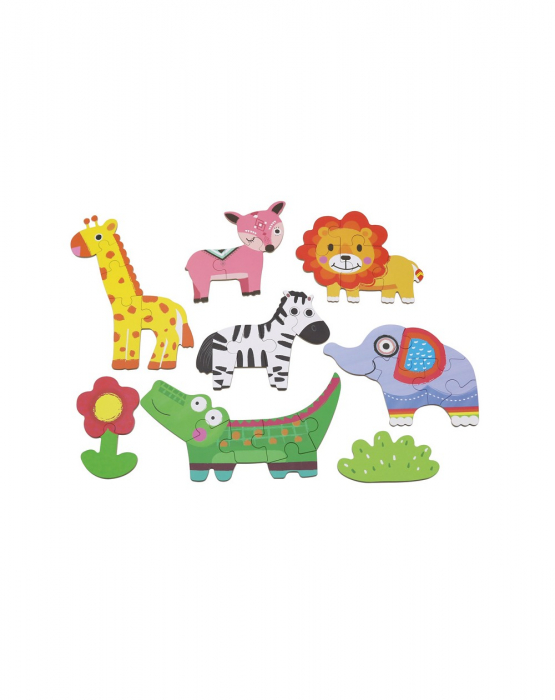Cutie cu 6 puzzle-uri progresive, Jungla [3]