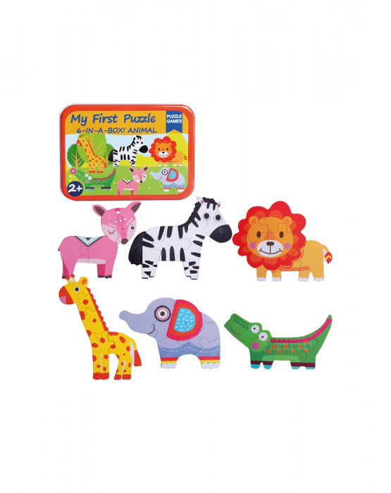 Cutie cu 6 puzzle-uri progresive, Jungla [4]
