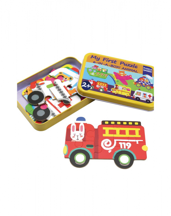 Cutie cu 6 puzzle-uri progresive, Mijloace de transport [3]