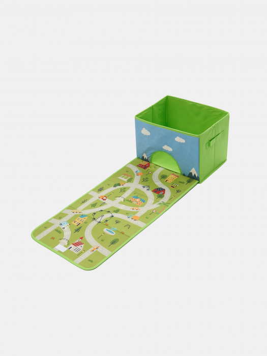 Cutie de depozitare 2 in 1,cu tabla de joc 38x25x25cm [1]
