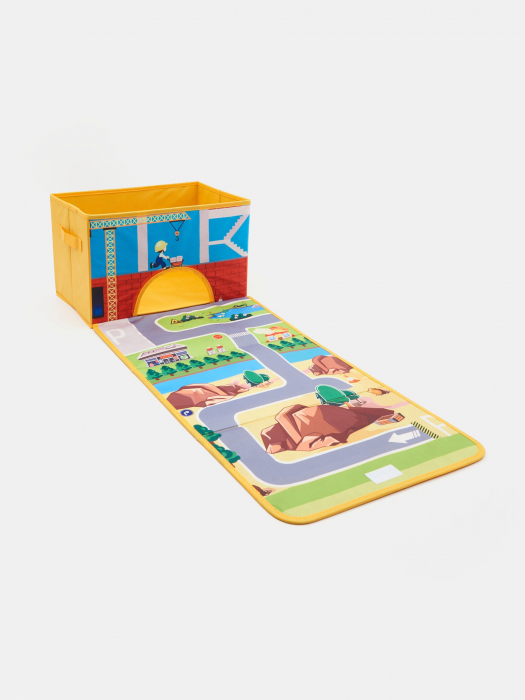 Cutie de depozitare 2 in 1,cu tabla de joc, Building 38x25x25cm [1]