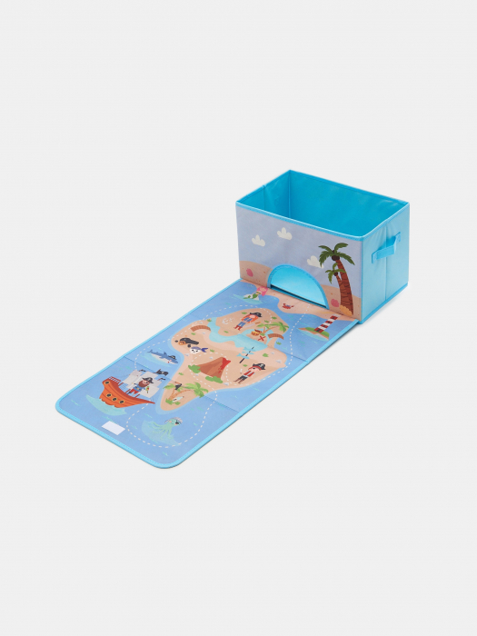 Cutie de depozitare 2 in 1,cu tabla de joc, Pirati 38x25x25cm [1]
