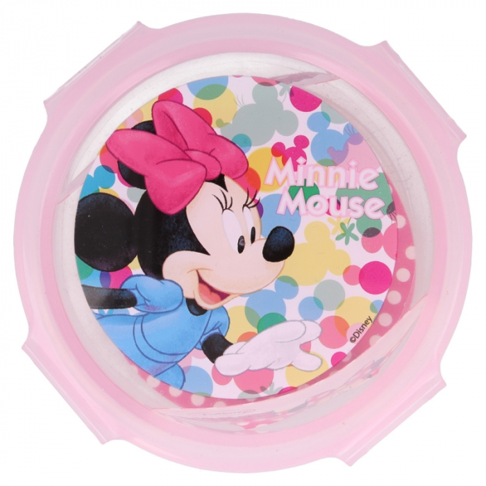 Cutie depozitare cu capac, ermetica, rotunda, Minnie Mouse, 270ml [2]