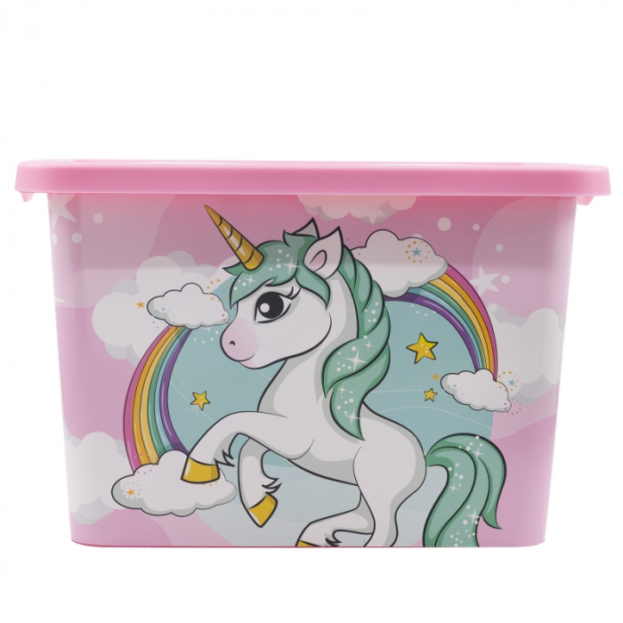Cutie depozitare jucarii, Unicorn, 28,7x18,5x19,2 cm, 7 l [3]
